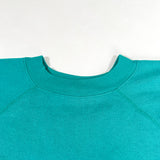 Vintage 80's Teal Hanes Her Way Raglan Crewneck Sweatshirt