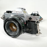 Vintage 80's Canon AE-1 Program SLR 50mm f/1.8 Lens Kit 35mm Film Camera