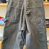 Vintage Y2K Carhartt Black Duck Canvas 28x28 Bib Overalls