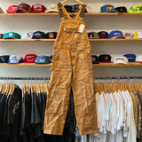 Modern Y2K Carhartt R01-M Brown Duck 32x29 Work Overalls