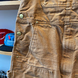 Modern Y2K Carhartt R01-M Brown Duck 32x29 Work Overalls