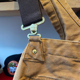 Modern Y2K Carhartt R01-M Brown Duck 32x29 Work Overalls