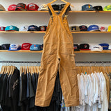 Modern Y2K Carhartt R01-M Brown Duck 32x29 Work Overalls