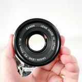 Vintage 80's Canon AE-1 Program SLR 50mm f/1.8 Lens Kit 35mm Film Camera