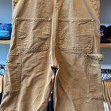 Modern Y2K Carhartt R01-M Brown Duck 32x29 Work Overalls