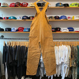 Vintage 2002 Carhartt R19 BRN Brown Duck 40x34 Bib Overalls