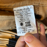 Vintage 2002 Carhartt R19 BRN Brown Duck 40x34 Bib Overalls