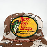 Vintage 80's Bass Pro Shops Choc. Chip Camo Hat