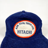 Vintage 80's Air Tool Tech Co Hitachi Corduroy Hat