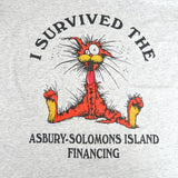 Vintage 90's Bill the Cat “I Survived The Asbury-Solomons Island Financing” T-Shirt