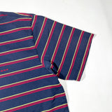 Vintage Y2K Vans Navy Red Yellow Striped Embroidered Polo Shirt