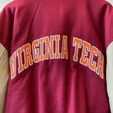 Vintage Y2K Virginia Tech Hokies Varsity Wool Leather Jacket