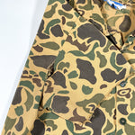 Vintage 80's Duck Camo Cropped Chopped Button Up Shirt