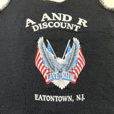 Vintage 1994 Forever Wild 3D Emblem Women's Lace Trim Biker Tank Top