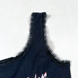 Vintage 1994 Forever Wild 3D Emblem Women's Lace Trim Biker Tank Top