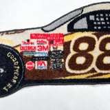 Vintage Y2K Dale Jarrett #88 UPS NASCAR Ford Race Car Shaped Rug