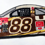 Vintage Y2K Dale Jarrett #88 UPS NASCAR Ford Race Car Shaped Rug