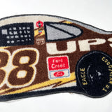 Vintage Y2K Dale Jarrett #88 UPS NASCAR Ford Race Car Shaped Rug