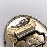 Vintage 70’s Blue Incolay Stone Eagle Belt Buckle