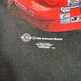 Vintage 1996 Ken Schrader Budweiser NASCAR Racing T-Shirt