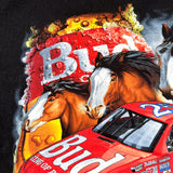 Vintage 1996 Ken Schrader Budweiser NASCAR Racing T-Shirt