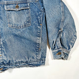 Vintage 80's Prison Blues Blanket Lined Denim Trucker Jacket