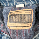 Vintage 80's Prison Blues Blanket Lined Denim Trucker Jacket