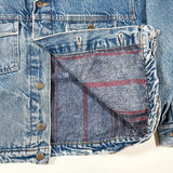 Vintage 80's Prison Blues Blanket Lined Denim Trucker Jacket