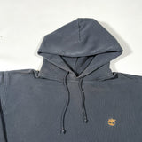Vintage 90's Timberland Faded Black Embroidered Logo Hoodie Sweatshirt
