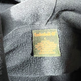 Vintage 90's Timberland Faded Black Embroidered Logo Hoodie Sweatshirt