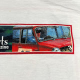 Vintage Y2K Classic Motorsports Magazine Mini Cooper & Porsche Racing T-Shirt