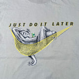 Vintage 1998 Lifeforms Just Do It Later Sloth Graphic T-Shirt