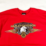 Vintage Y2K Harley Davidson Firefighter Motorcycle T-Shirt