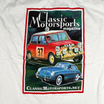 Vintage Y2K Classic Motorsports Magazine Mini Cooper & Porsche Racing T-Shirt