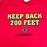 Vintage Y2K Harley Davidson Firefighter Motorcycle T-Shirt