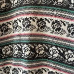 Vintage 80's Floral Grandma Striped Cotton Crewneck Sweater