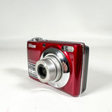 Modern 2011 Nikon COOLPIX L24 Red 14MP 3.6x Zoom Digital Camera