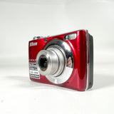 Modern 2011 Nikon COOLPIX L24 Red 14MP 3.6x Zoom Digital Camera