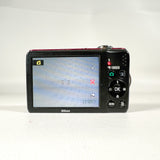 Modern 2011 Nikon COOLPIX L24 Red 14MP 3.6x Zoom Digital Camera