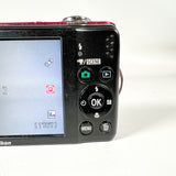 Modern 2011 Nikon COOLPIX L24 Red 14MP 3.6x Zoom Digital Camera