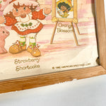 Vintage 1980 Strawberry Shortcake Framed Art