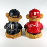 Vintage 90's Dale Earnhardt Sr. & JR. Ceramic Bears