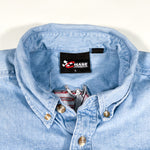 Vintage 90's Dale Earnhardt Chambray Denim Button Up Shirt