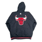 Vintage 90’s Chicago Bulls Starter Hooded Puffer NBA Team Logo Jacket