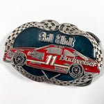 Vintage 80's Bill Elliott Enamel NASCAR Belt Buckle