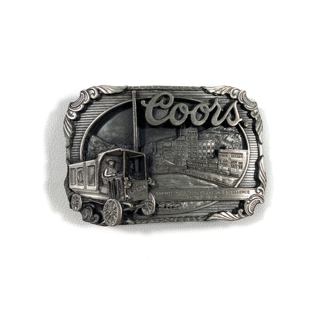 Vintage 1990 Coors Beer Belt Buckle