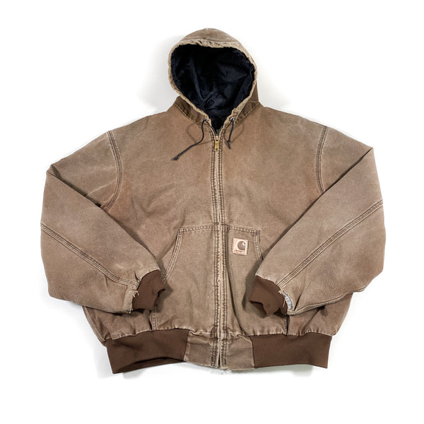 Carhartt Brown ジャケット hold) 08' Faded Chocolate Brown🍫 Vintage Carhartt Active Jacket
