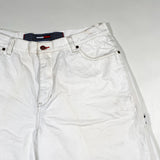 Vintage 2002 Tommy Hilfiger White Baggy Carpenter Jean Shorts