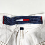 Vintage 2002 Tommy Hilfiger White Baggy Carpenter Jean Shorts