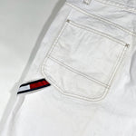 Vintage 2002 Tommy Hilfiger White Baggy Carpenter Jean Shorts